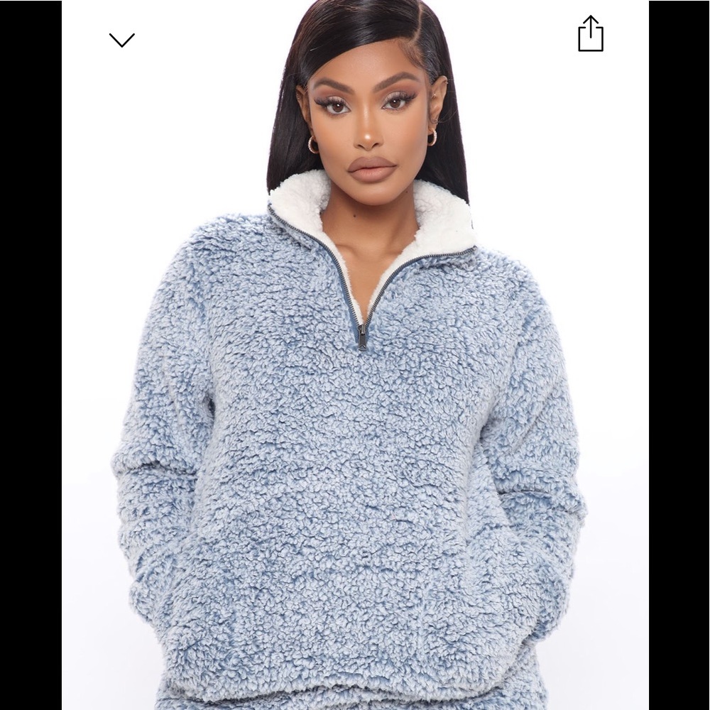Fashion Nova "Feel So Cozy" Sherpa Pullover